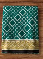 Cotton  Green Daily Wear Printed Saree